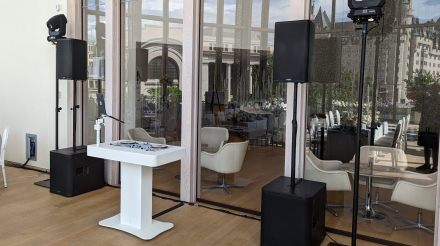 Sleek Modern looking DJ set up in Ottawa
